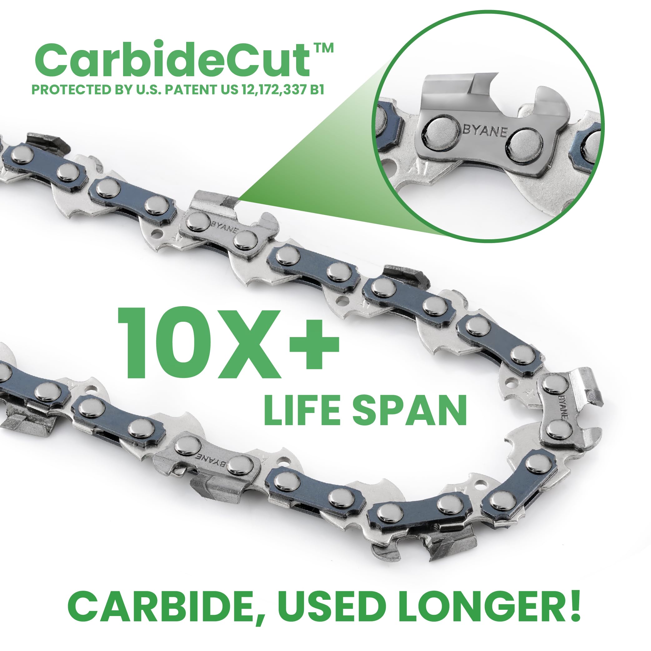 handieページです Amazon.com: ZENTOP Carbide Chainsaw Chain 18 Inch, 063